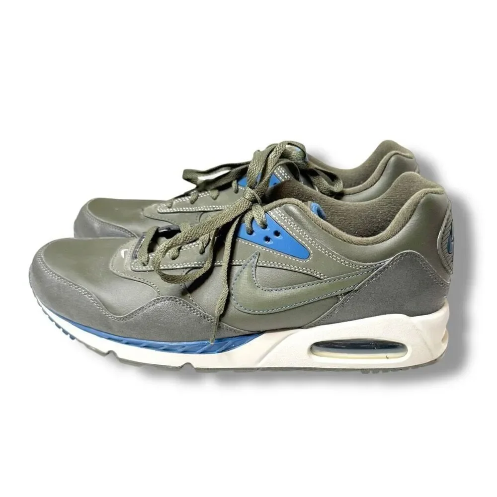 Nike Air Max Correlate Leather Sneakers Cargo Green Khaki/Blue Men’s Size 12